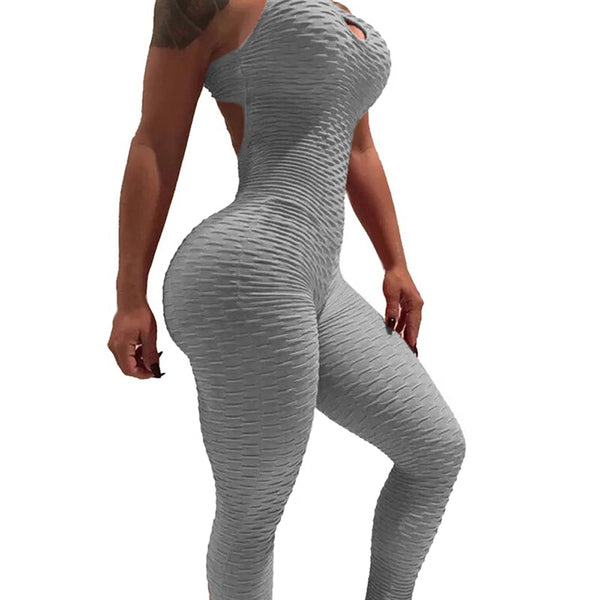 Sexy Women's Tracksuit Yoga Pants High Waist Gym Play Suit Push up Slim Sport Backless Top Running Sportswear Soft Jumpsuit | Vimost Shop.