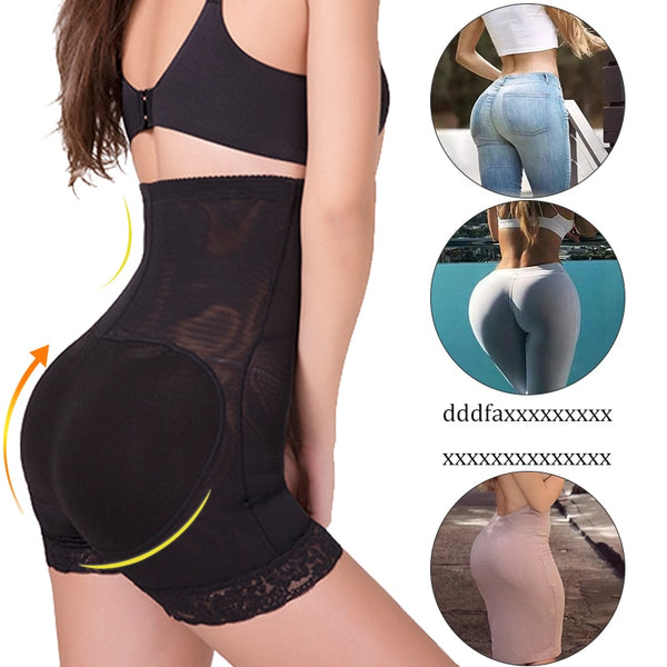 Women High Waist Lace Butt Lifter Body Shaper Tummy Control Panties Boyshort ASS Pad Shorts Hip Enhancer Shapewear | Vimost Shop.