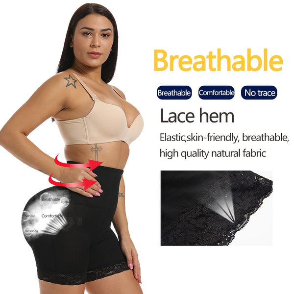 Women High Waist Lace Butt Lifter Body Shaper Tummy Control Panties Boyshort ASS Pad Shorts Hip Enhancer Shapewear | Vimost Shop.