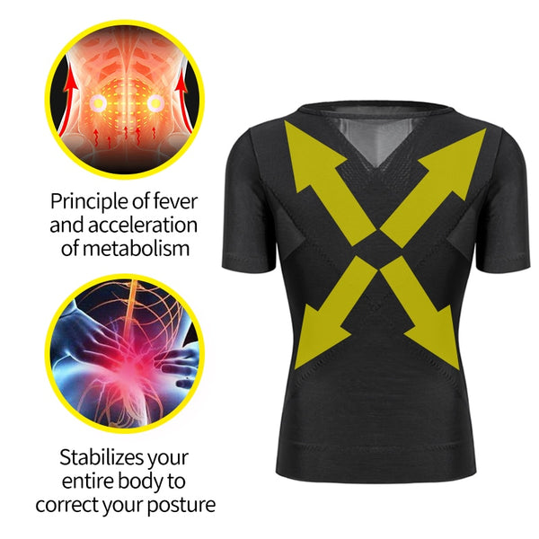 Mens Body Shaper Compression Shirts Abdomen Shapewear Tummy Slimming Sheath Gynecomastia Reducing Corset Waist Trainer Slim Tops | Vimost Shop.