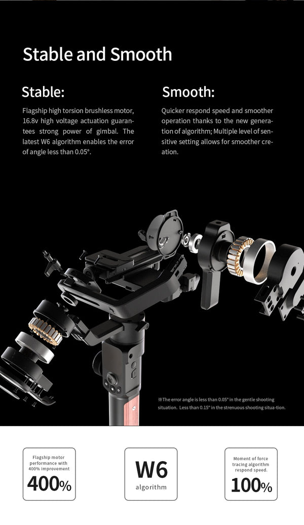 Official AK2000S AK2000C DSLR Professional Camera Stabilizer Handheld Video Gimbal fit for DSLR Mirrorless Camera | Vimost Shop.