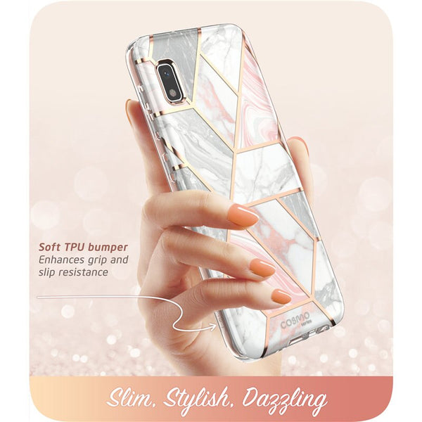 For Samsung Galaxy A10e Case Cosmo Full-Body Glitter Marble Bumper Case with Built-in Screen Protector | Vimost Shop.