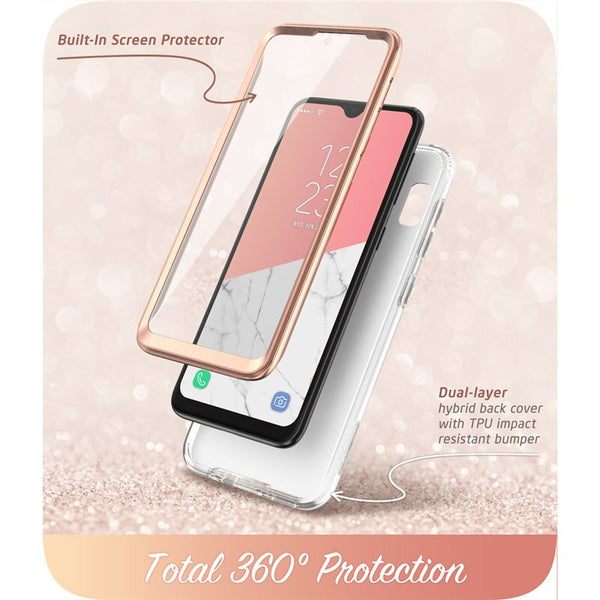 For Samsung Galaxy A10e Case Cosmo Full-Body Glitter Marble Bumper Case with Built-in Screen Protector | Vimost Shop.