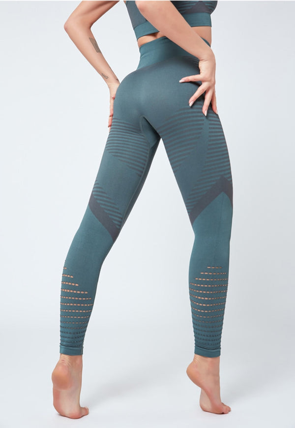 Women Gym Leggings Breathable Stripe Seamless Legging Fitness Sport Pants | Vimost Shop.