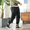 Streetwear Hip Hop Cargo Pants Spring Autumn Mens Baggy Pockets Ribbon Joggers Pants Men Japanes Style Black Harem Pants | Vimost Shop.