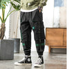 Streetwear Hip Hop Cargo Pants Spring Autumn Mens Baggy Pockets Ribbon Joggers Pants Men Japanes Style Black Harem Pants | Vimost Shop.