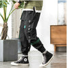 Streetwear Hip Hop Cargo Pants Spring Autumn Mens Baggy Pockets Ribbon Joggers Pants Men Japanes Style Black Harem Pants | Vimost Shop.