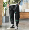 Streetwear Hip Hop Cargo Pants Spring Autumn Mens Baggy Pockets Ribbon Joggers Pants Men Japanes Style Black Harem Pants | Vimost Shop.