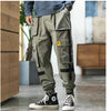 Streetwear Hip Hop Cargo Pants Spring Autumn Mens Baggy Pockets Ribbon Joggers Pants Men Japanes Style Black Harem Pants | Vimost Shop.