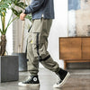 Streetwear Hip Hop Cargo Pants Spring Autumn Mens Baggy Pockets Ribbon Joggers Pants Men Japanes Style Black Harem Pants | Vimost Shop.