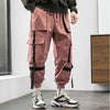 Streetwear Hip Hop Cargo Pants Spring Autumn Mens Baggy Pockets Ribbon Joggers Pants Men Japanes Style Black Harem Pants | Vimost Shop.