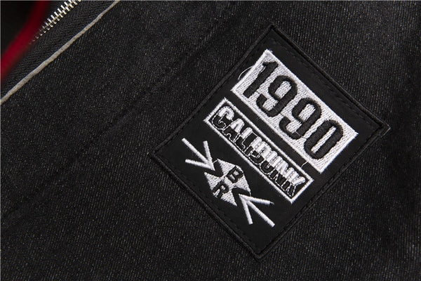 Hip Hop Hole Hooded Long Trench Jackets Coats Men Raw Edge Cloak Male Capes Gothic Punk Steampunk Overcoat Print Denim Full GUYI | Vimost Shop.