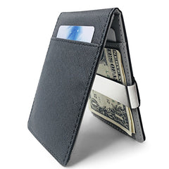 Mens card package card sets short cross pattern with stainless steel wallet creative black Simple multi-card holder wallet