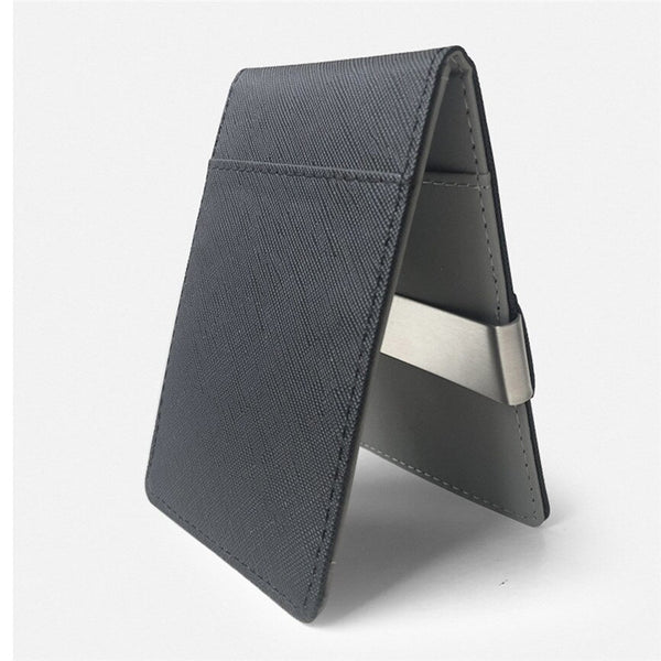 Mens card package card sets short cross pattern with stainless steel wallet creative black Simple multi-card holder wallet | Vimost Shop.