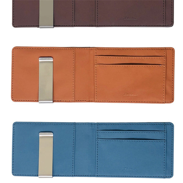 Mens card package card sets short cross pattern with stainless steel wallet creative black Simple multi-card holder wallet | Vimost Shop.