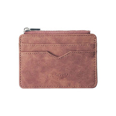 Men's Wallet Short Matte Leather Retro Multi-card Frosted Fabric Card Holder Money New Minimalist Purse Transparent Coins A5