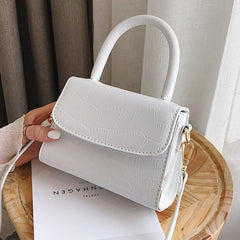 Women Crossbody Bag Retro Pure Color Vintage Leather Handbag Messenger Simple Crossbody Bag Black  Small Square Package