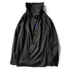 Solid Dark Pile Pile Collar Long Sleeve Hip Hop Streetwear Letter Embroidery Pullover Techwear Fashion Tops | Vimost Shop.