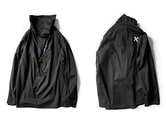 Solid Dark Pile Pile Collar Long Sleeve Hip Hop Streetwear Letter Embroidery Pullover Techwear Fashion Tops