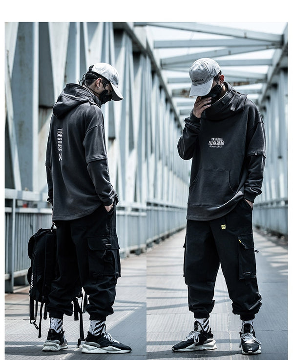 Embroidery Harajuku Hoodie Mens Casual Japanese Streetwear Hoodies Hip Hop Sweatshirts Man Pullovers Outerwear | Vimost Shop.