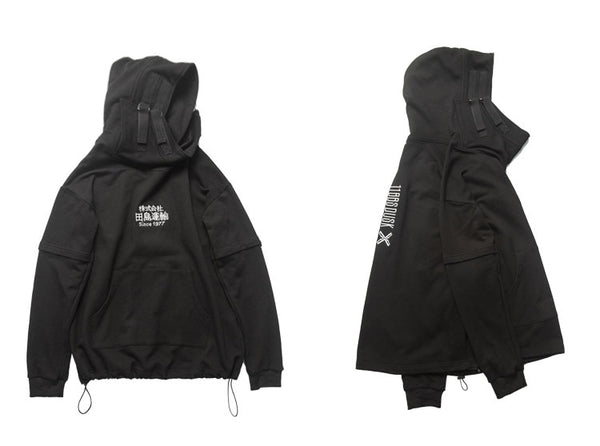 Embroidery Harajuku Hoodie Mens Casual Japanese Streetwear Hoodies Hip Hop Sweatshirts Man Pullovers Outerwear | Vimost Shop.