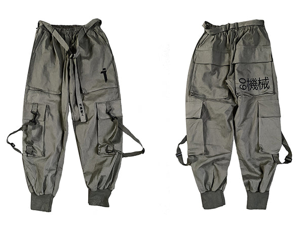 Techwear Cargo Pants Men Multi Pockets Hip Hop Casual Streetwear Trousers Joggers Elastic Waist Sweatpants | Vimost Shop.