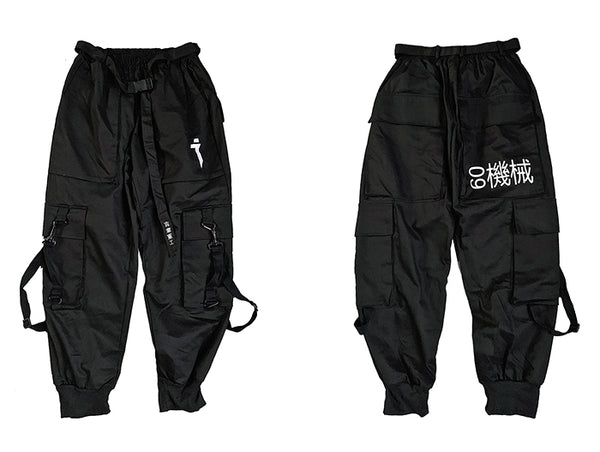 Techwear Cargo Pants Men Multi Pockets Hip Hop Casual Streetwear Trousers Joggers Elastic Waist Sweatpants | Vimost Shop.