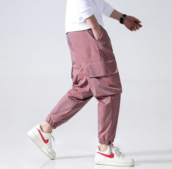 Streetwear Cargo Pants Men Reflective Loose Hip Hop Casual Pants Mens Harem Pant Harajuku Jogger Sweatpant Men Trousers | Vimost Shop.