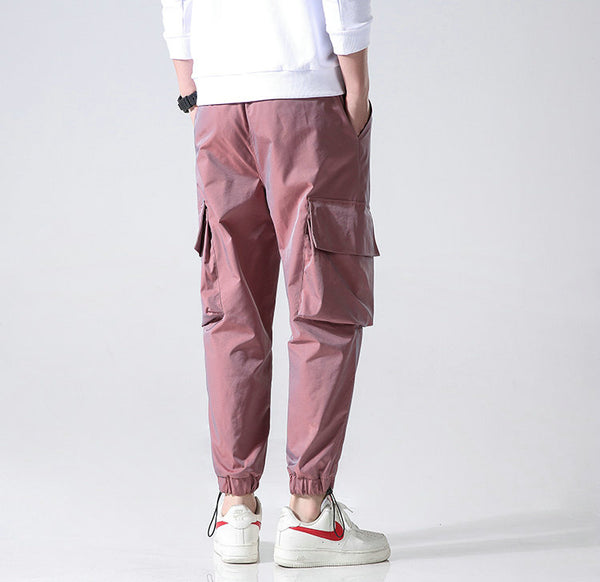 Streetwear Cargo Pants Men Reflective Loose Hip Hop Casual Pants Mens Harem Pant Harajuku Jogger Sweatpant Men Trousers | Vimost Shop.