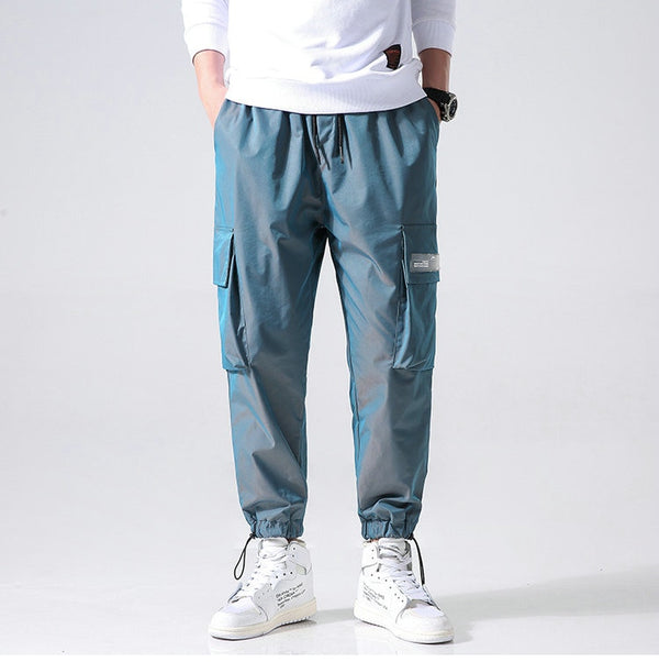 Streetwear Cargo Pants Men Reflective Loose Hip Hop Casual Pants Mens Harem Pant Harajuku Jogger Sweatpant Men Trousers | Vimost Shop.