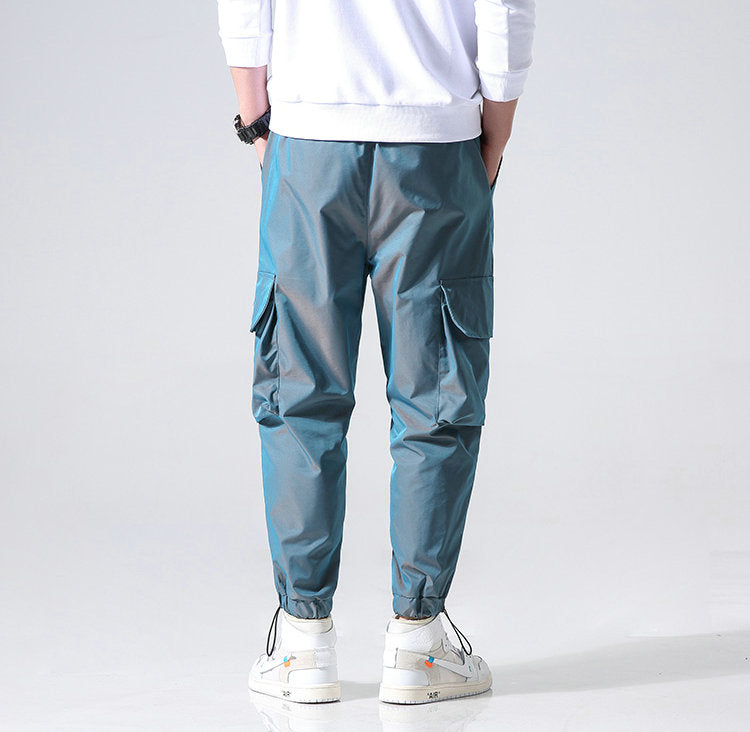 Streetwear Cargo Pants Men Reflective Loose Hip Hop Casual Pants Mens Harem Pant Harajuku Jogger Sweatpant Men Trousers | Vimost Shop.