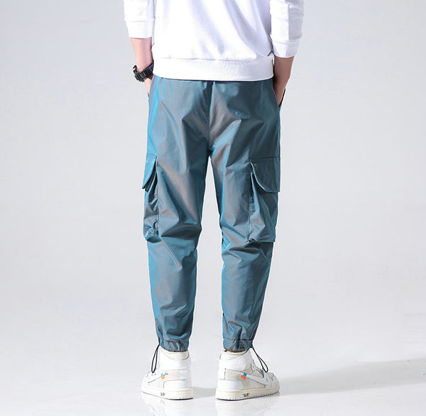 Streetwear Cargo Pants Men Reflective Loose Hip Hop Casual Pants Mens Harem Pant Harajuku Jogger Sweatpant Men Trousers | Vimost Shop.
