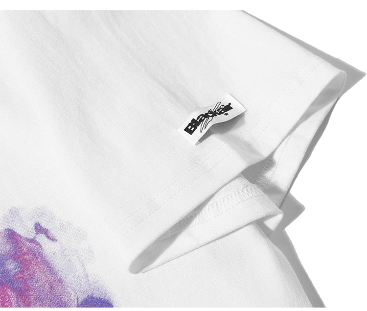 Girl Comics Kanji Printing Harajuku Japanese T Shirt Cartoon Streetwear | Vimost Shop.