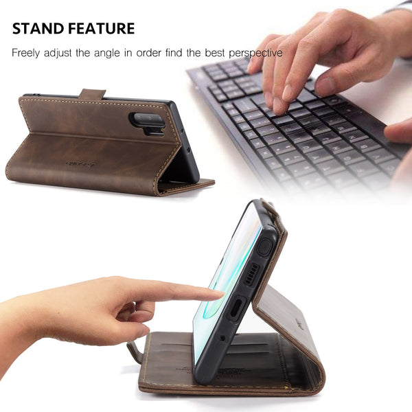 Leather Case for Samsung Galaxy S10 S9 S8 Plus S7 Edge,CaseMe Retro Purse Luxury Magneti Card Holder Wallet Cover for Note 10+ | Vimost Shop.