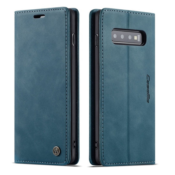 Leather Case for Samsung Galaxy S10 S9 S8 Plus S7 Edge,CaseMe Retro Purse Luxury Magneti Card Holder Wallet Cover for Note 10+ | Vimost Shop.
