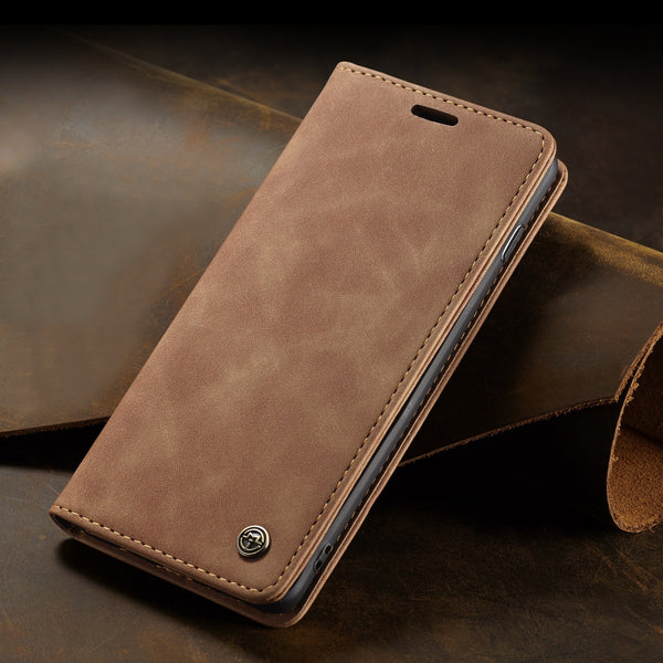Leather Case for Samsung Galaxy S10 S9 S8 Plus S7 Edge,CaseMe Retro Purse Luxury Magneti Card Holder Wallet Cover for Note 10+ | Vimost Shop.