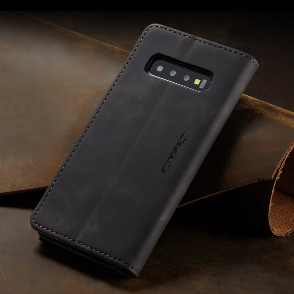 Leather Case for Samsung Galaxy S10 S9 S8 Plus S7 Edge,CaseMe Retro Purse Luxury Magneti Card Holder Wallet Cover for Note 10+ | Vimost Shop.