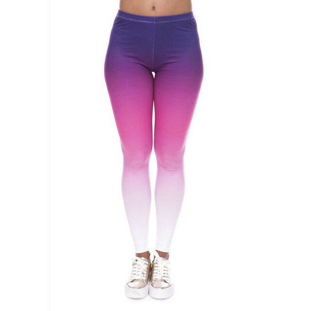 Hot sales Fashion Ombre Yellow Printed Women's Slim fit Legging workout Trousers Casual Polyester Pants Leggings | Vimost Shop.