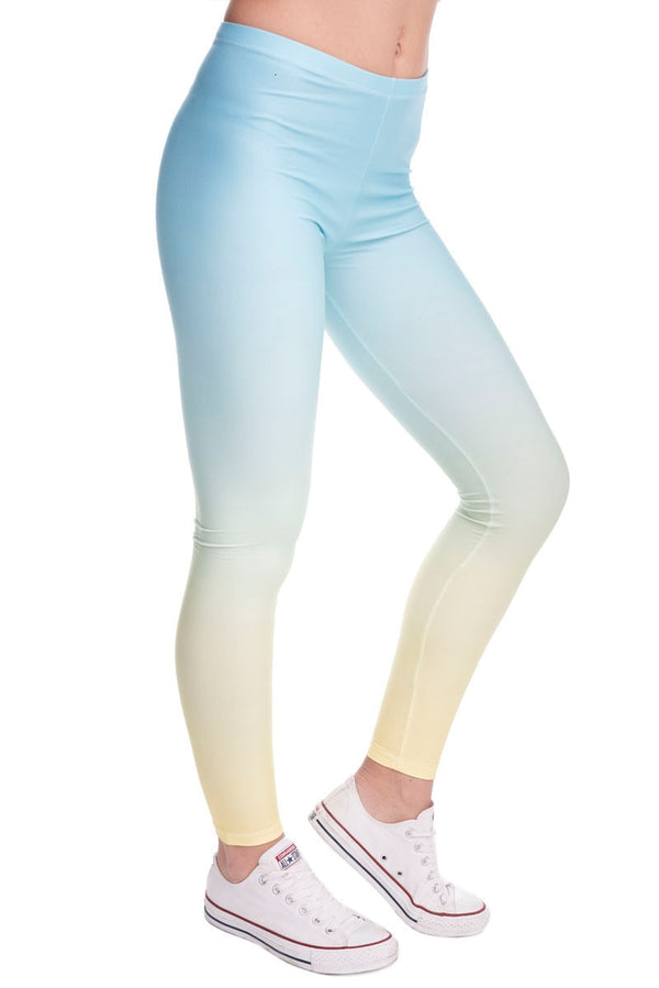 Hot sales Fashion Ombre Yellow Printed Women's Slim fit Legging workout Trousers Casual Polyester Pants Leggings | Vimost Shop.