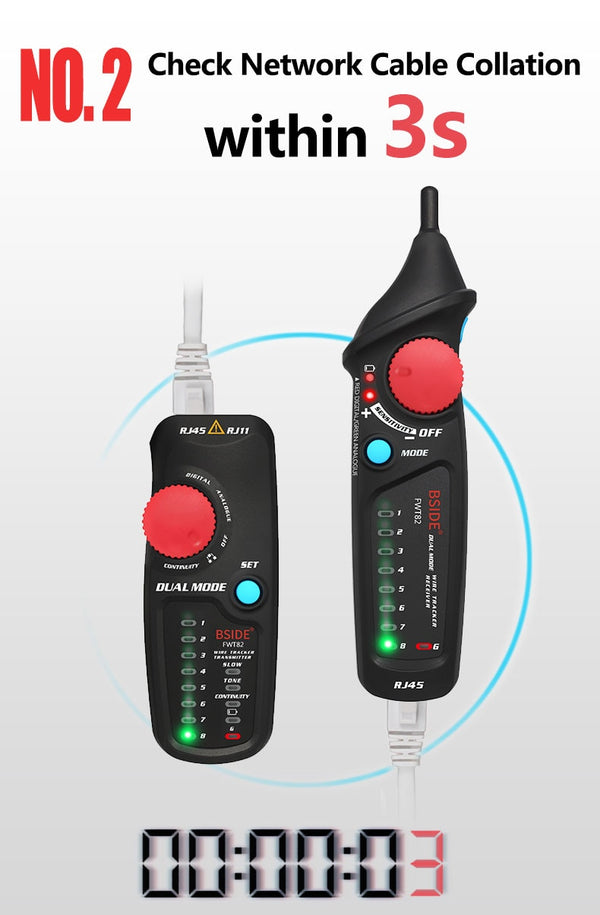 Network Cable Tracker Wire Tester FWT82 Professional RJ45 RJ11 Telephone Toner Ethernet LAN Tracer Detector Line Finder | Vimost Shop.