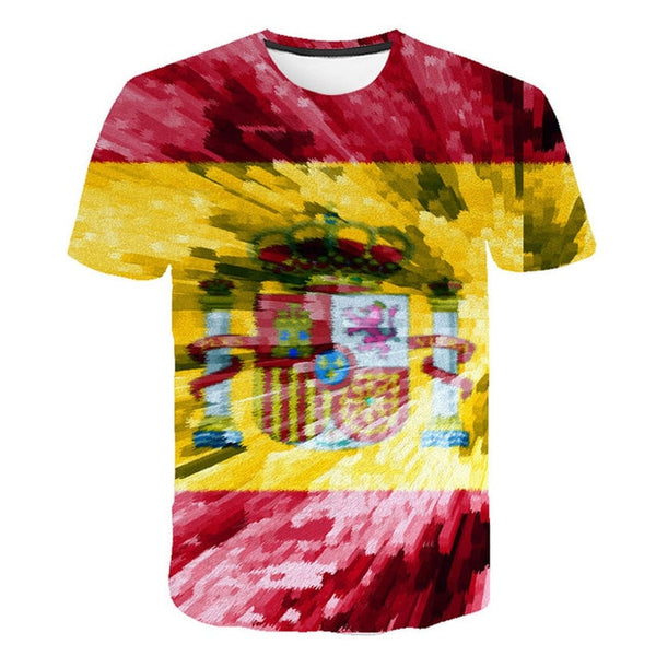 Retro Federal Republic of Germany Flag T-shirt Men/Women Couple Lovers Models Fashion Short sleeve Round neck T-shirt | Vimost Shop.