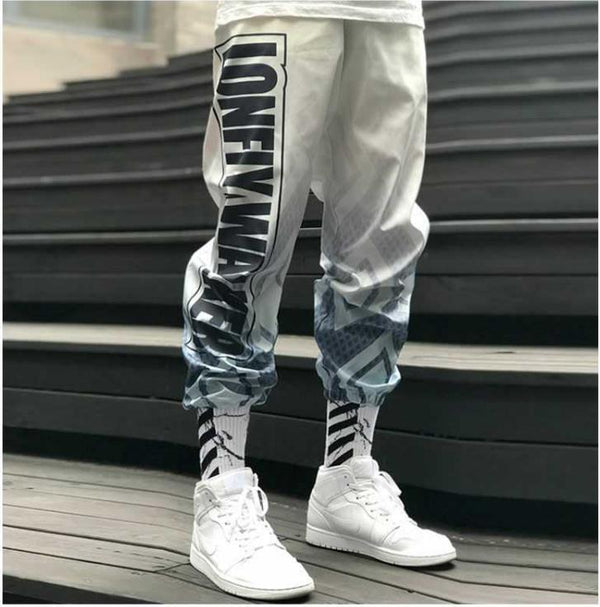 Hip hop Pants Men Loose Joggers Print Streetwear Harem Pants Big Size S-3XL Casual Harajuku Funny Print Ankle length Trousers | Vimost Shop.
