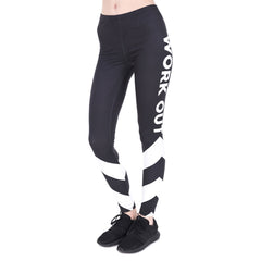 High Quality Woman Fitness Legins Work Out White Arrows Printing Work Out Legging Women High Waist Slim Leggings