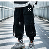 Ribbons Casual Hip Hop Cargo Pants Mens Summer Elastic Waist Japanese Streetwear Harajuku Joggers Trousers | Vimost Shop.