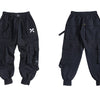 Ribbons Casual Hip Hop Cargo Pants Mens Summer Elastic Waist Japanese Streetwear Harajuku Joggers Trousers | Vimost Shop.