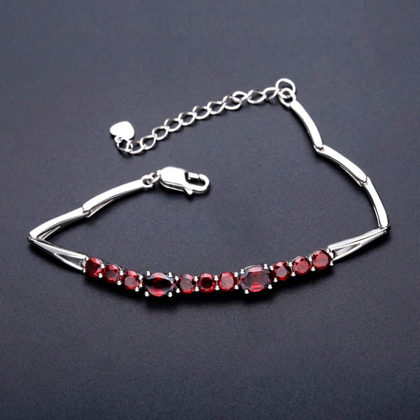 5.32Ct Natural Red Garnet Tennis Bracelet Genuine 925 Sterling Silver Bracelets&bangles Women Fashion Fine Jewelry | Vimost Shop.