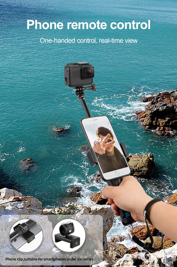 6 in 1 Extendable Aluminum Alloy Selfie Stick + Detachable Tripod Mount Phone Holder for GoPro SJCAM Xiaomi Yi Cameras | Vimost Shop.