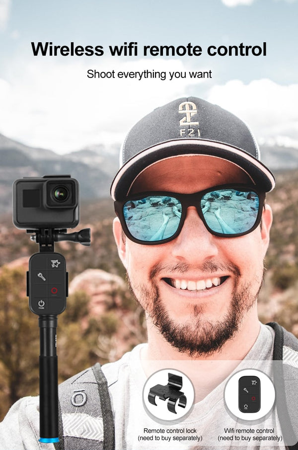 6 in 1 Extendable Aluminum Alloy Selfie Stick + Detachable Tripod Mount Phone Holder for GoPro SJCAM Xiaomi Yi Cameras | Vimost Shop.