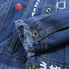 Hip Hop Fashion Printed Jeans Jacket Men  Autumn Winter Streetwear Denim Jackets Coats Cowboy Jacket Jaqueta masculina | Vimost Shop.