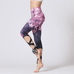 Sweet Flower Fitness Yoga Pants Sport Training Leggings Gym